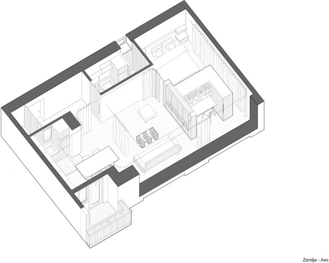 做隔墙秒变灵活实用大空间J9国际集团全屋用帘子(图11)